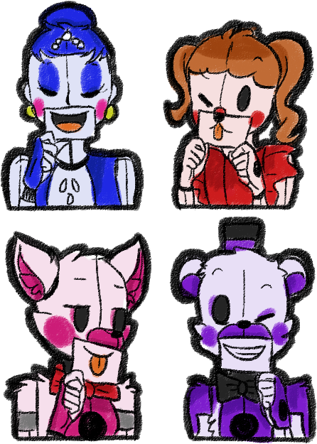 Awww, I Just Love How Funtime Freddy Looks - Fnaf 6 Desenhos Funtime Foxy (480x640), Png Download