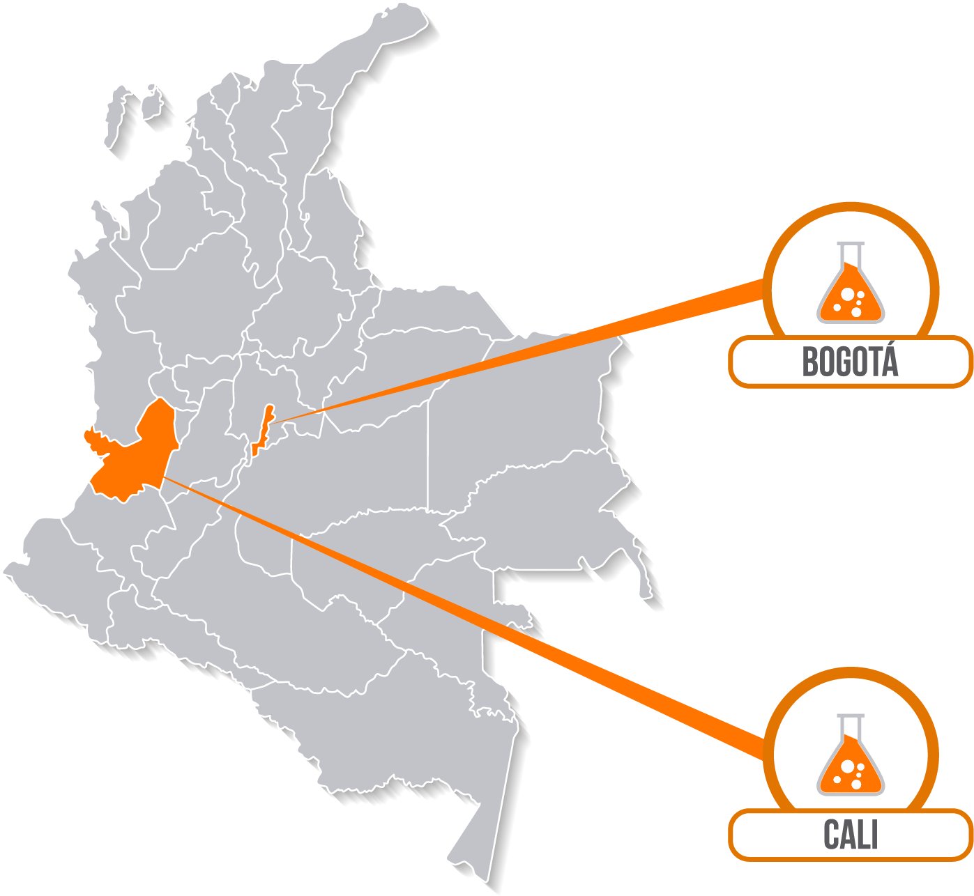 Mapa - Colombian Map Red (1522x1438), Png Download