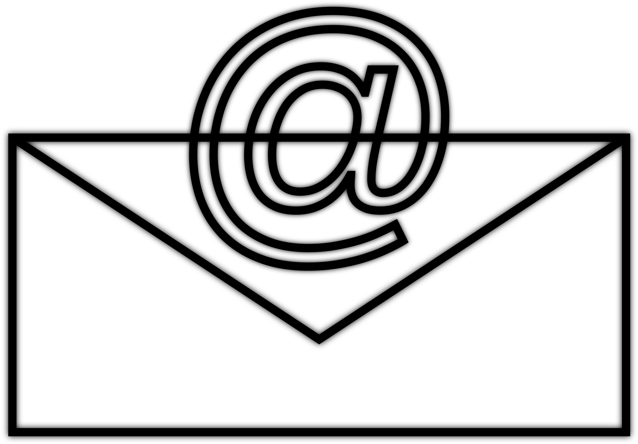 This Free Icons Png Design Of Email Rectangle-1 (2400x1697), Png Download