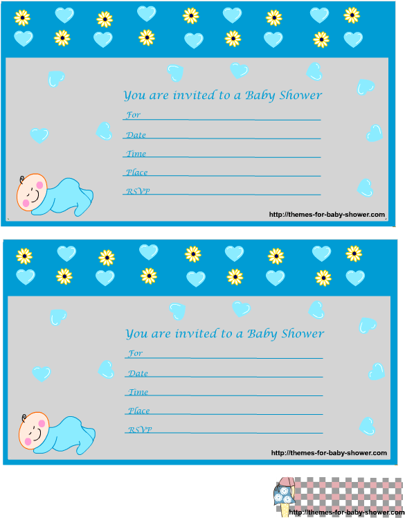 Free Printable Boy Baby Shower Invitations Printable - Boy (612x792), Png Download