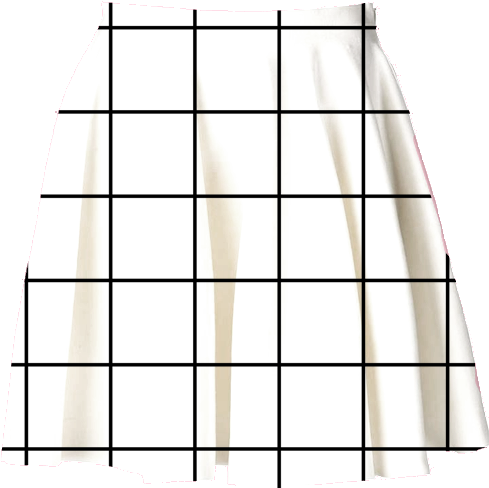 Grid Skater Skirt - Line Art (700x700), Png Download