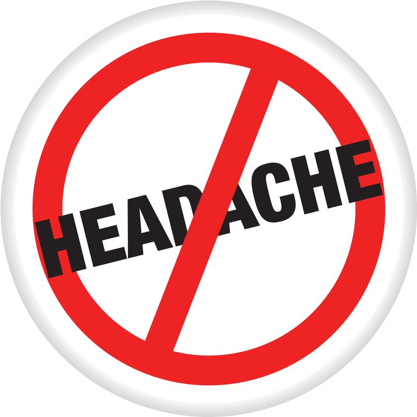 No Headache - Circle (879x875), Png Download