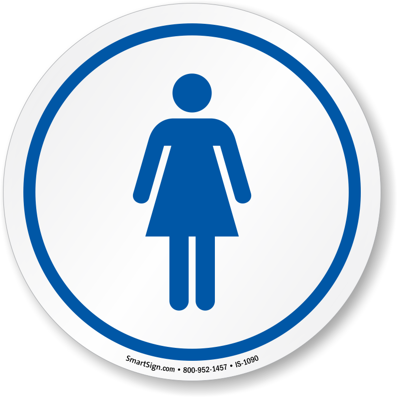 Women's Restroom Iso Circle Sign - Millennium Park (800x800), Png Download