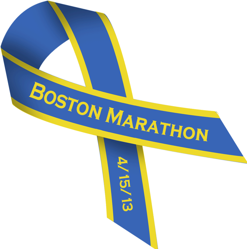 Boston Marathon Bombing Ribbons, This Blue Background - Boston Marathon Bombing Ribbon (815x815), Png Download