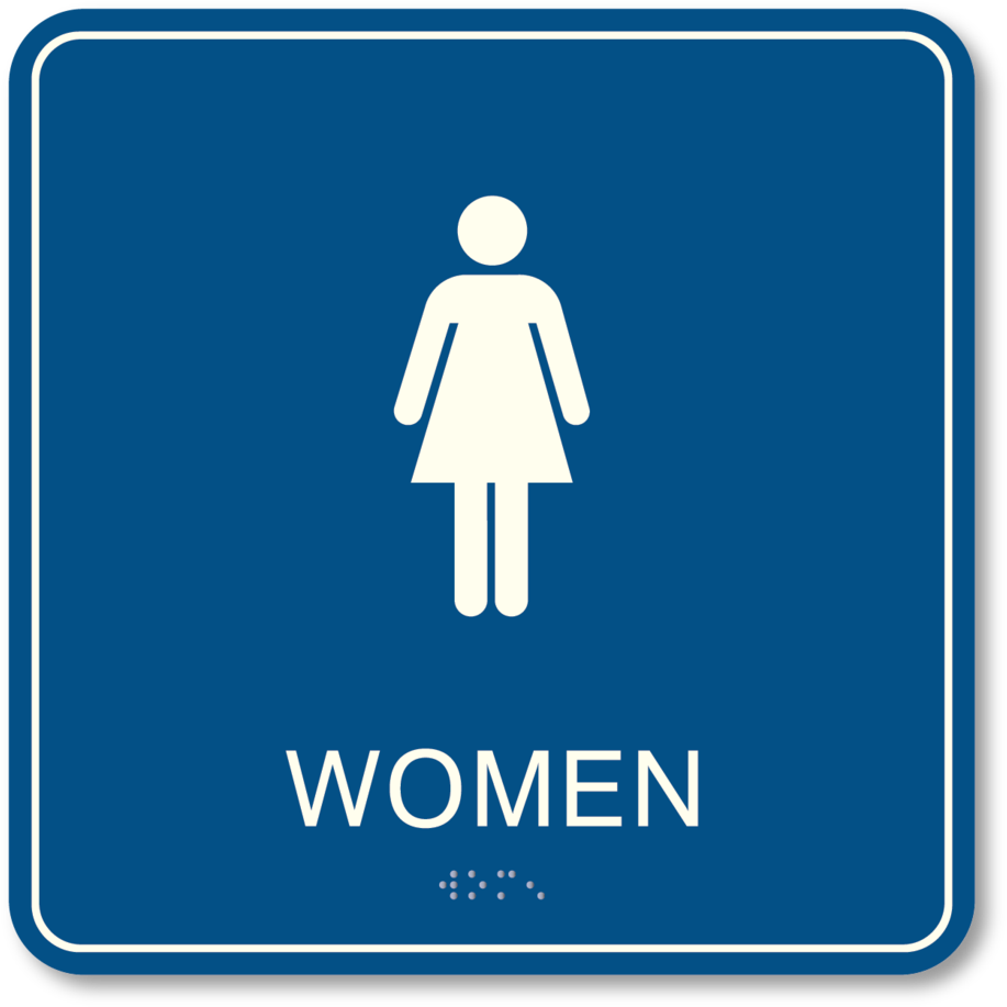 Primary - Restroom Women - Men Women Toilet Sign (1024x1024), Png Download