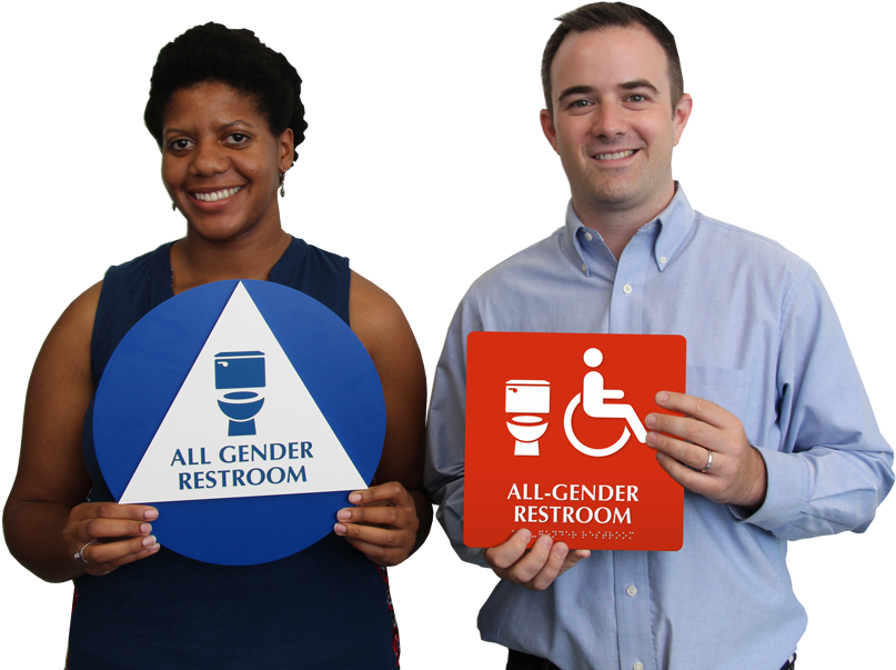 Supporters Of The Law Also Believe That All-gender - Bathroom Sign (1000x667), Png Download