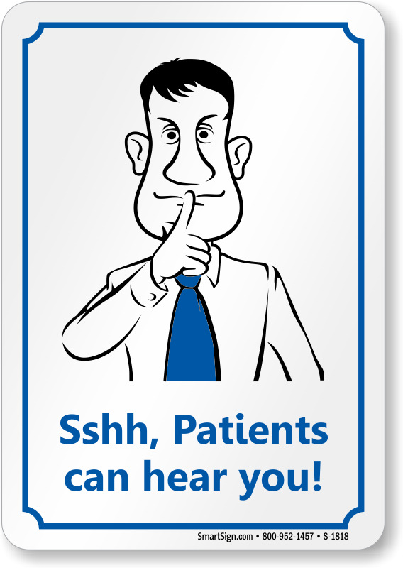 Humorous Be Quiet Sign - Cartoon (568x800), Png Download