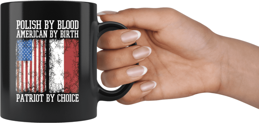 Free Png Download Polish By Blood American By Birth - Mug (851x404), Png Download