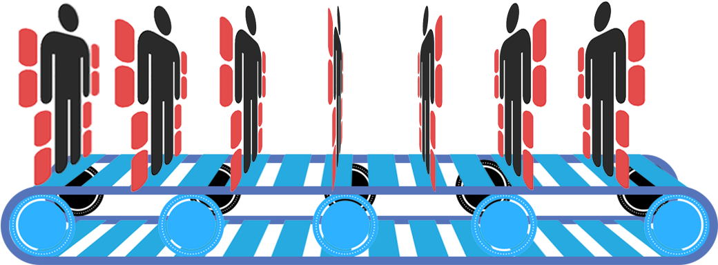 Exr Conveyor Belt Mass Production - Graphic Design (1175x500), Png Download