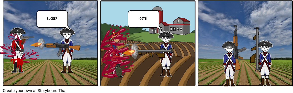 Patriot Vs Loyalist - Cartoon (1164x385), Png Download