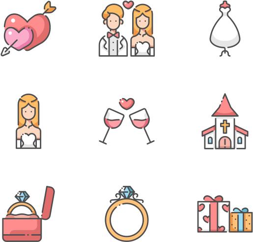 Wedding (600x564), Png Download