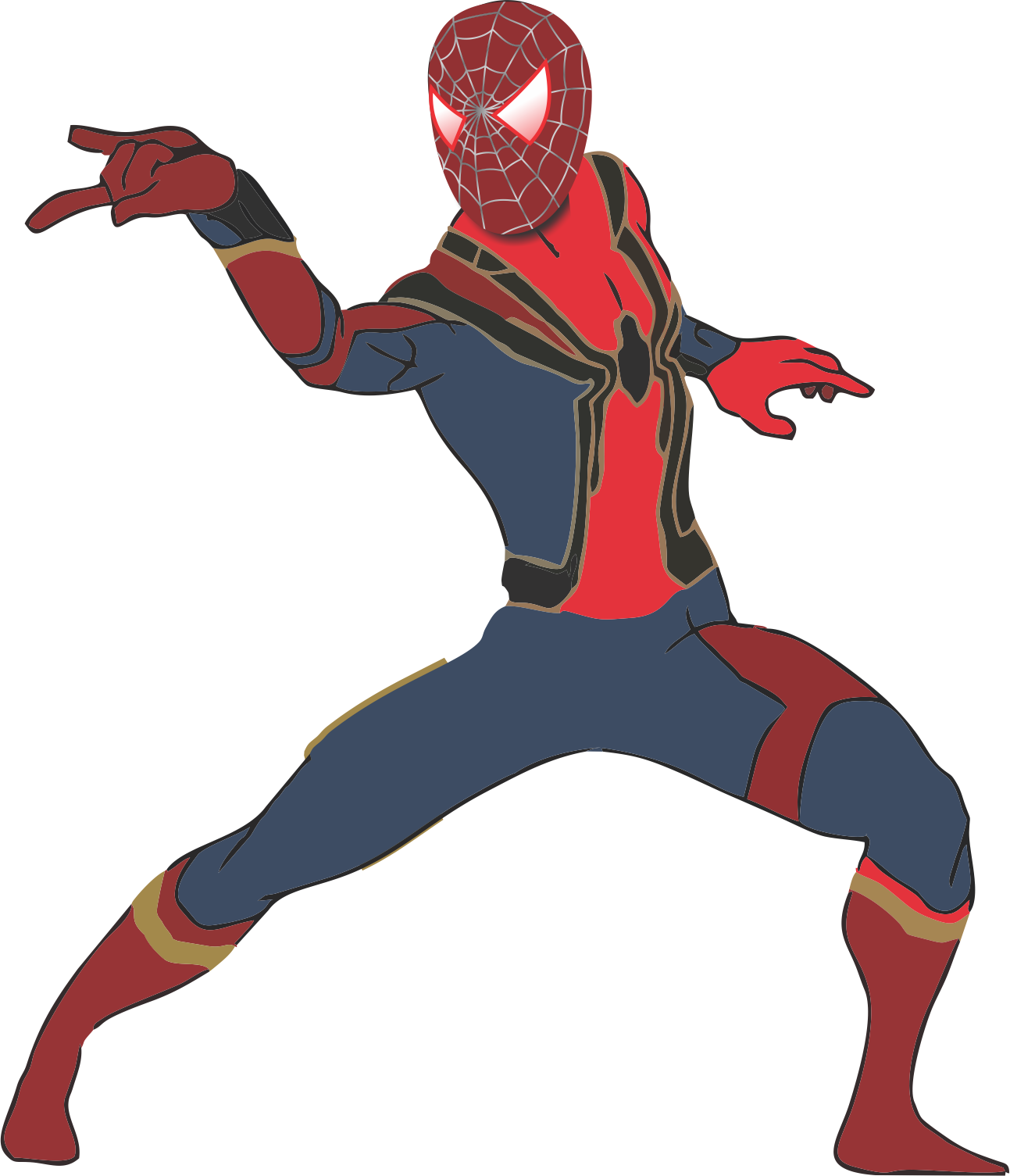 Superman - Cartoon (1293x1505), Png Download