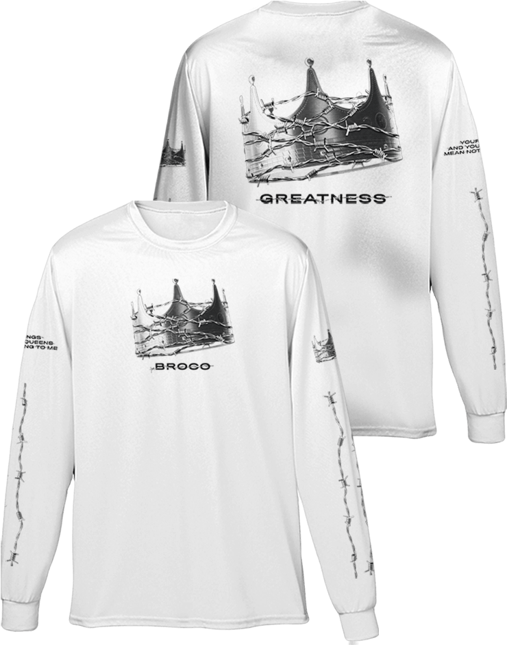 Crown Of Greatness Long Sleeve T-shirt $32 - Long-sleeved T-shirt (1000x1000), Png Download