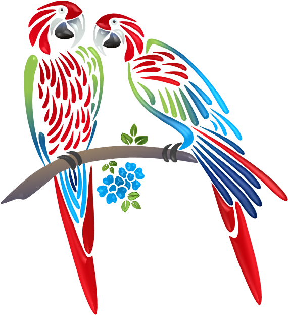 582 X 648 5 - Loro Silueta (582x648), Png Download