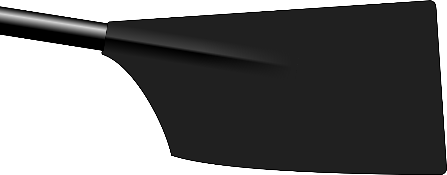Rowing Blade Warsaw Rowing Club - Black Rowing Blade (2000x920), Png Download