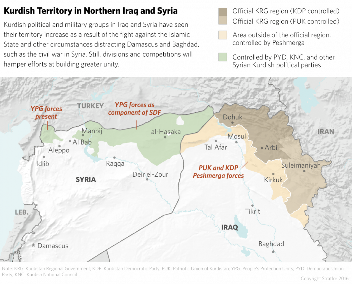 In Syria And Iraq, The Kurds Have Increased Their Territory - Iraq Kurdistan Map 2017 (1480x1193), Png Download