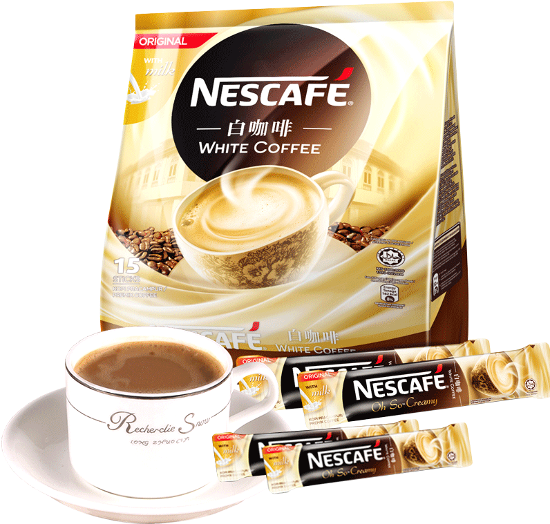 Malaysia Imported Nestle Plain White Coffee 540g / - Nescafe Gold (800x800), Png Download