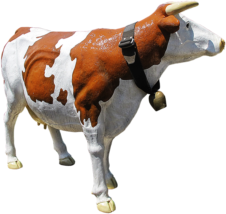 Cow, Cattle, Cowboy, Sculpture, Plastic, Artificial - Dairy Cow (924x720), Png Download
