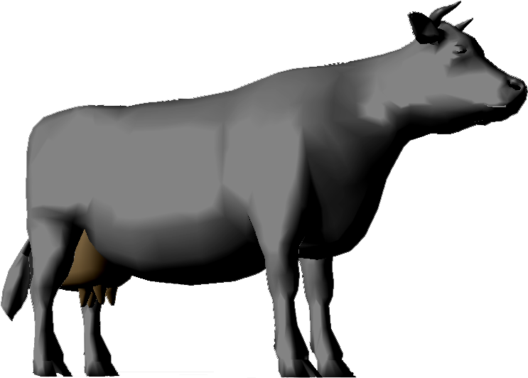 3d Cow Png (758x544), Png Download