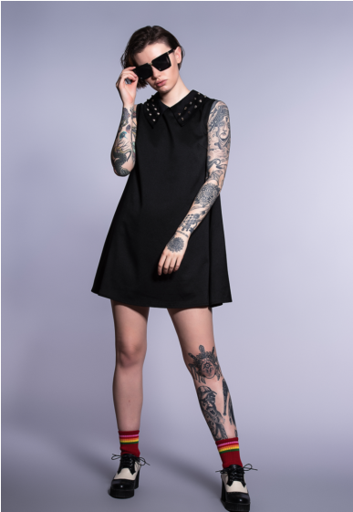 Urban Vamp Collar Studs - Little Black Dress (560x560), Png Download