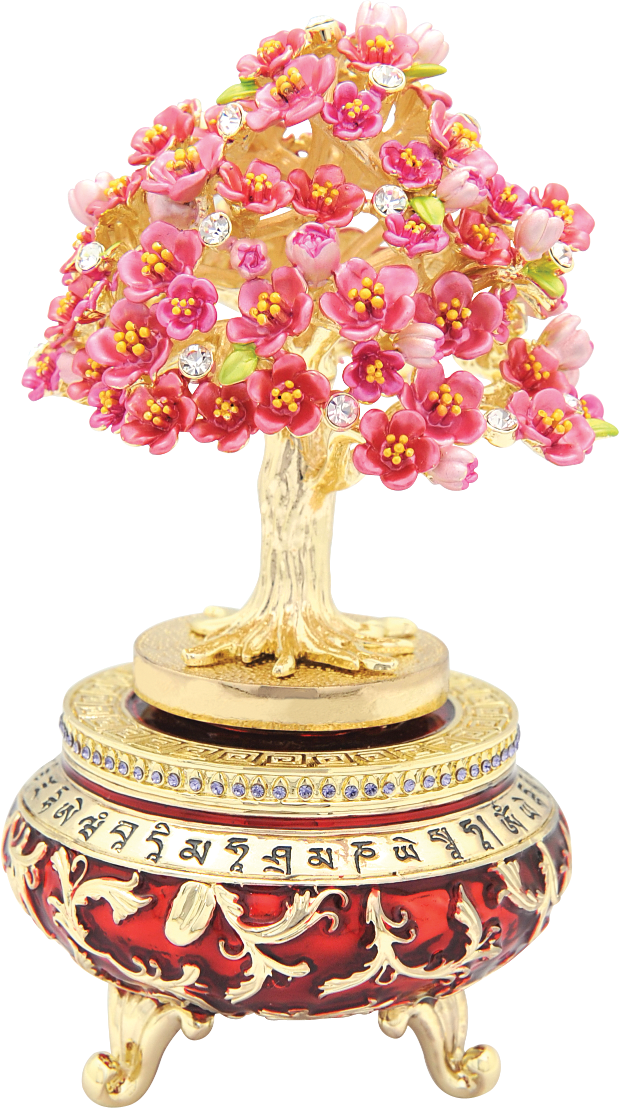 16429 Peach Blossom Music Granting Tree - Peach Blossom Music Tree (1350x2608), Png Download