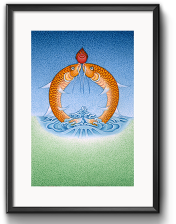 The Two Golden Fish - Golden Fishes (800x447), Png Download