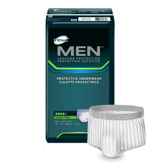Tena Men Protective Underwear Super Plus Absorbency - Protection Underwear For Men (700x548), Png Download