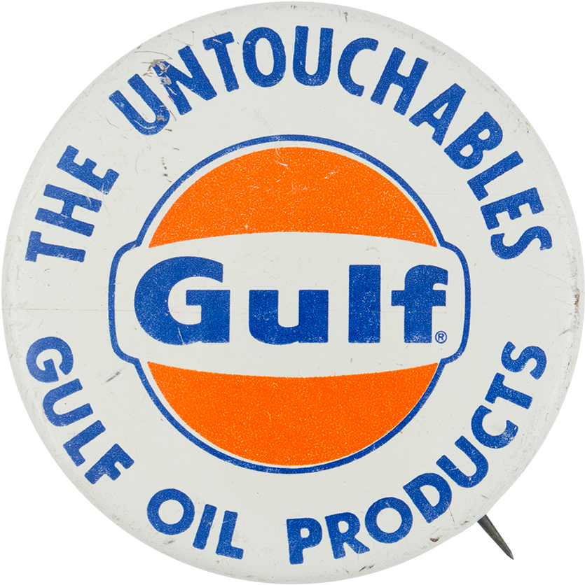 The Untouchables Gulf Oil Products Advertising Button - Logo Gulf Oil (1000x972), Png Download