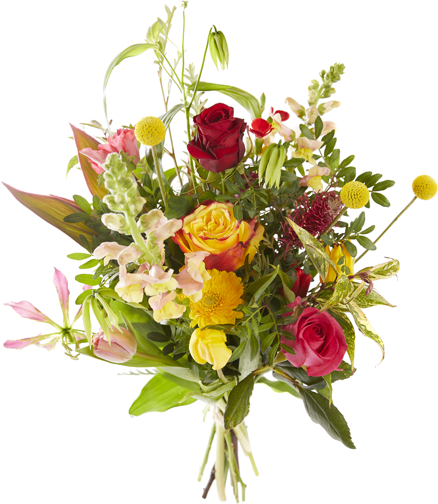 Valentijnsdag Boeket Kleurrijke Valentijn - Floribunda (1000x1000), Png Download