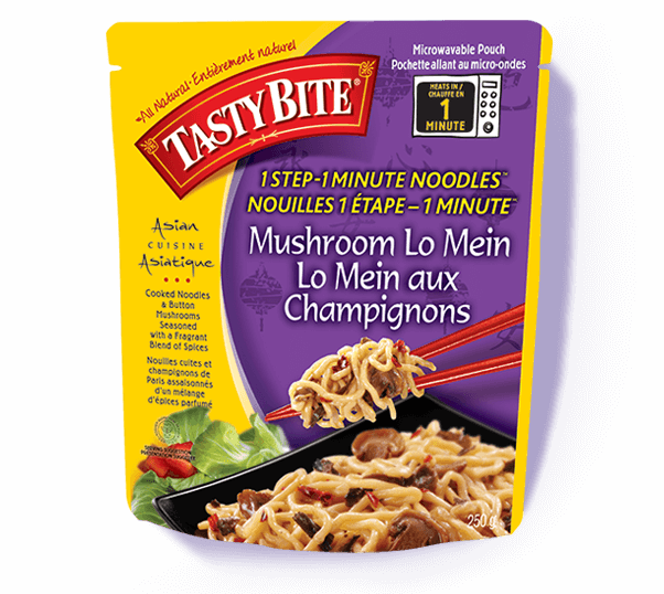 Tasty Bite Mushroom Lo Mein 285 G - Chinese Noodles (602x538), Png Download