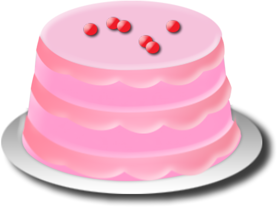 Cake Pink Birthday - Torte (1280x1280), Png Download