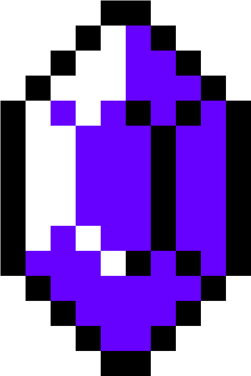 Purple Rupee - Minecraft Gem (700x900), Png Download