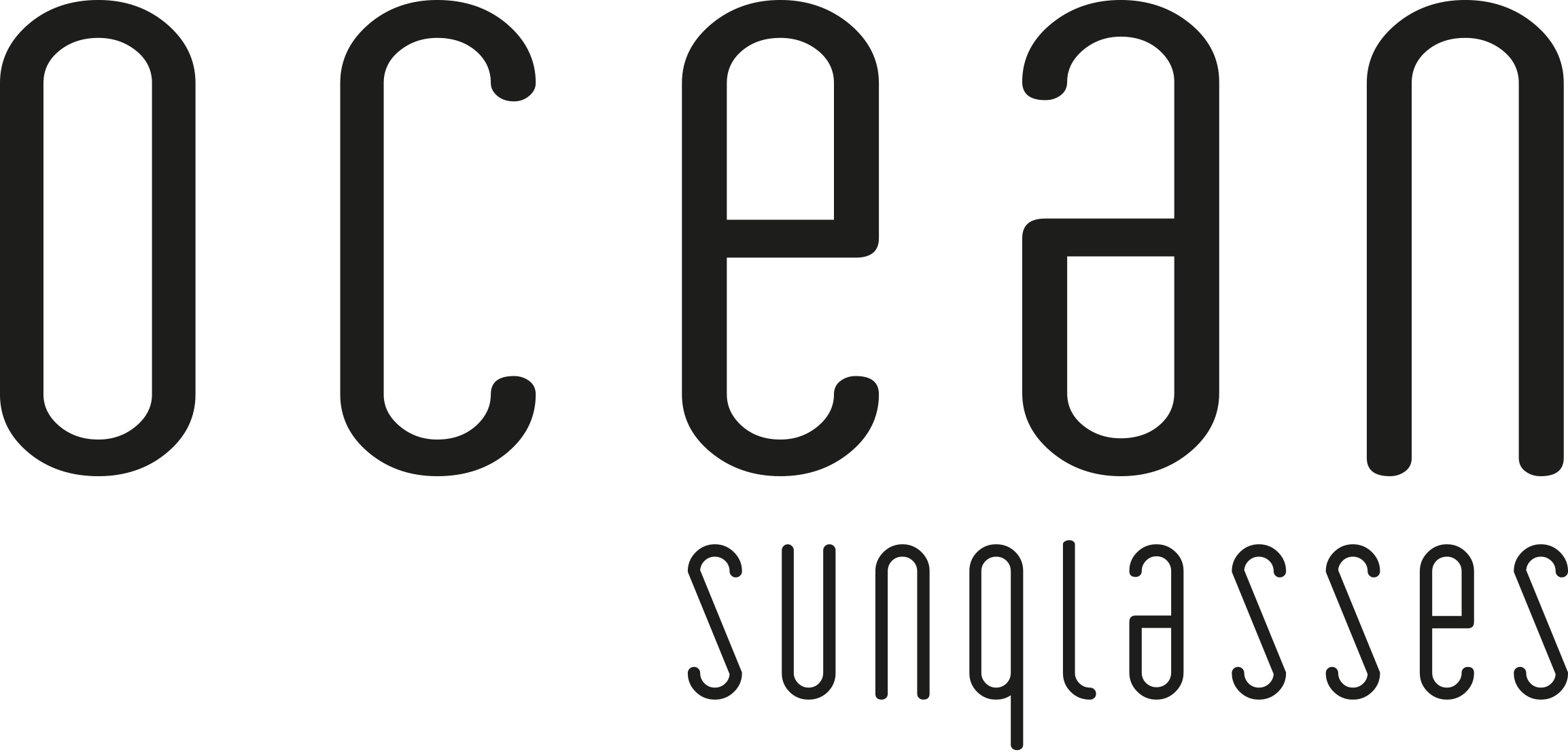 Ocean Sunglasses Logo (2307x1107), Png Download