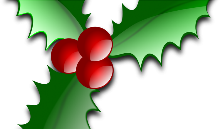 Mark Your Calendar - Christmas Holly Clipart Transparent (777x437), Png Download
