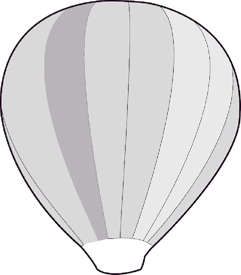 Hot Air Balloon Outline - Hot Air Balloon (800x914), Png Download