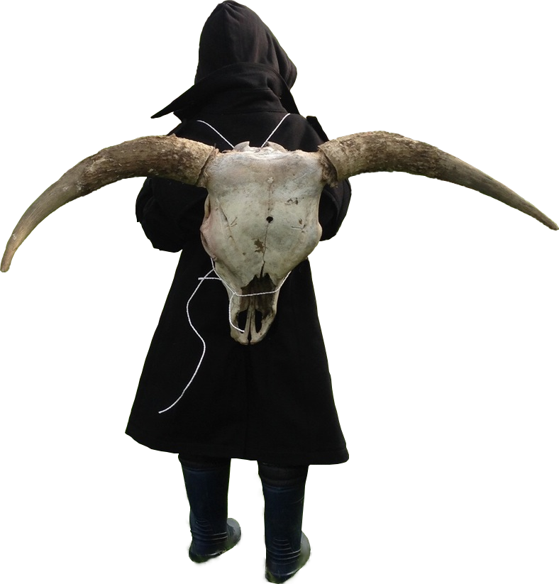 Personthis Kid Is Wearing A Skull On His Back - Horn (788x823), Png Download