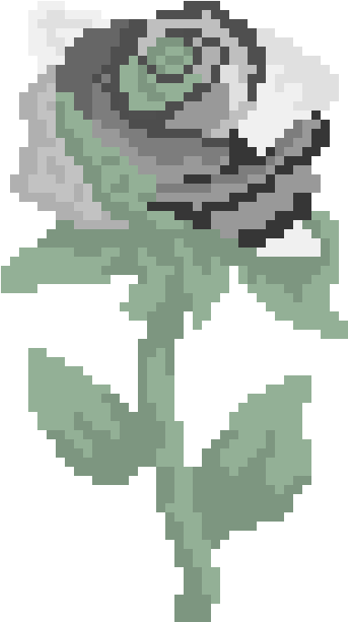 Rainbow Rose Pixel Art (570x730), Png Download