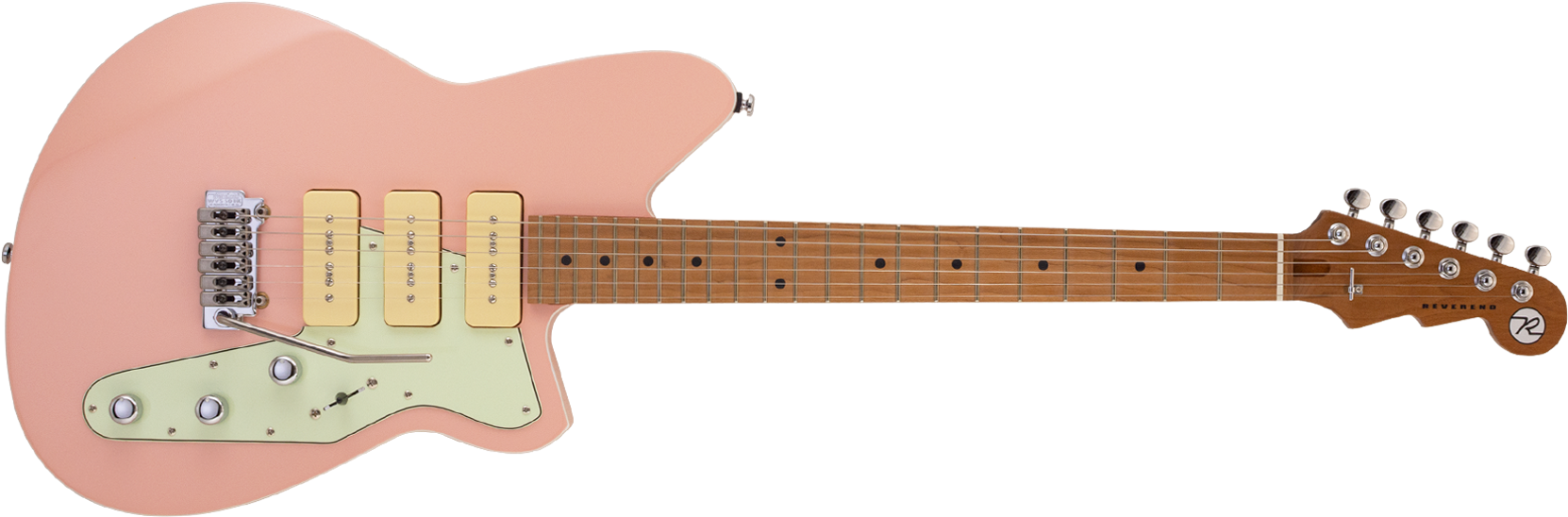 Merchant City Music Exclusive - Reverend Charger 290 Coral (1880x550), Png Download