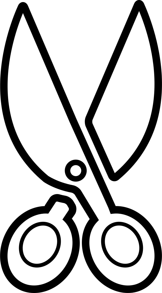 544 X 980 8 - Scissor Outline Png (544x980), Png Download