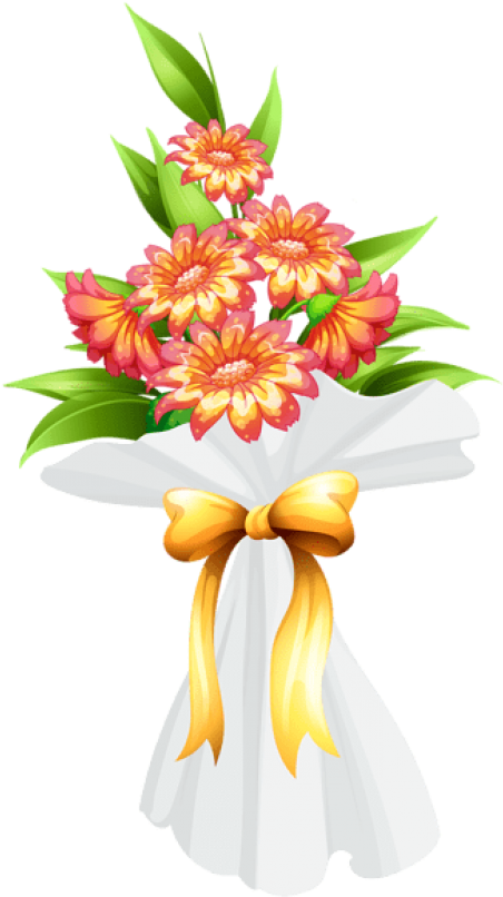 Free Png Download Bouquet With Flowers Png Images Background - Clipart Flowers Fancy (480x833), Png Download