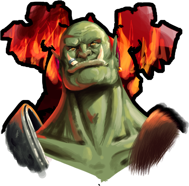 Orc 02 - Illustration (635x682), Png Download