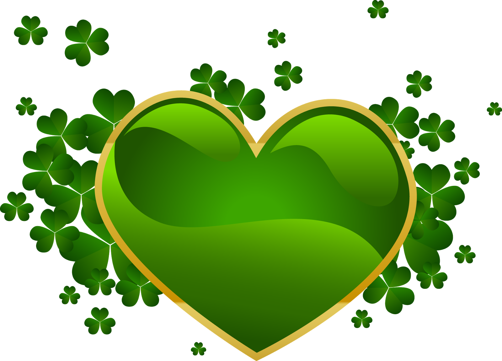 Madonnas Themes And Wallpapers ~ Green Heart & Clover - Irish Green Heart (1600x1150), Png Download
