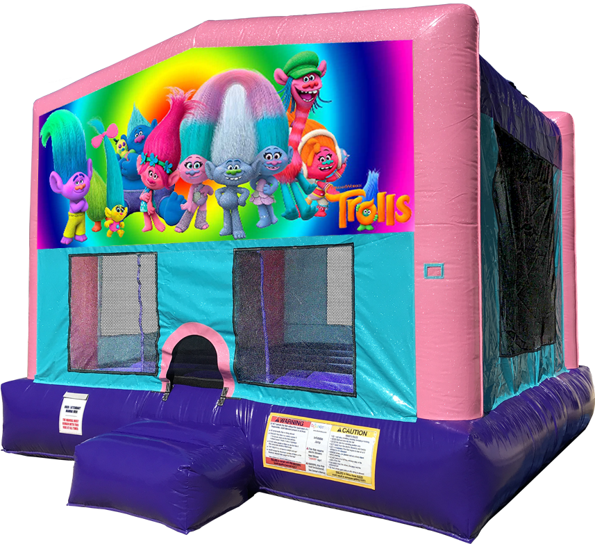 Trolls Sparkly Pink Bounce House Rentals In Austin - Lol Surprise Bounce House (864x792), Png Download