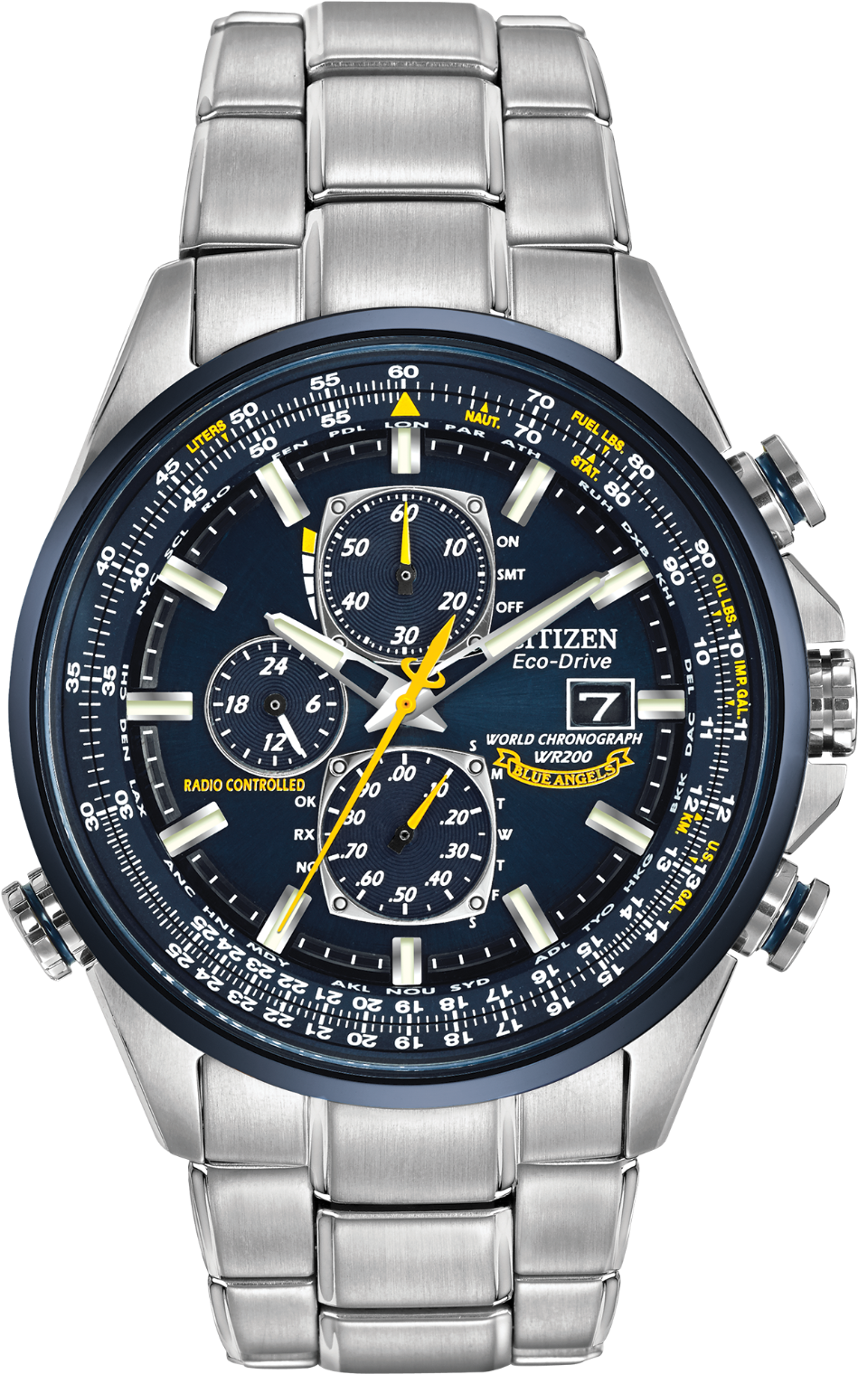 Images - Citizen Eco Drive Blue Angels World Chronograph Watch (1000x1571), Png Download
