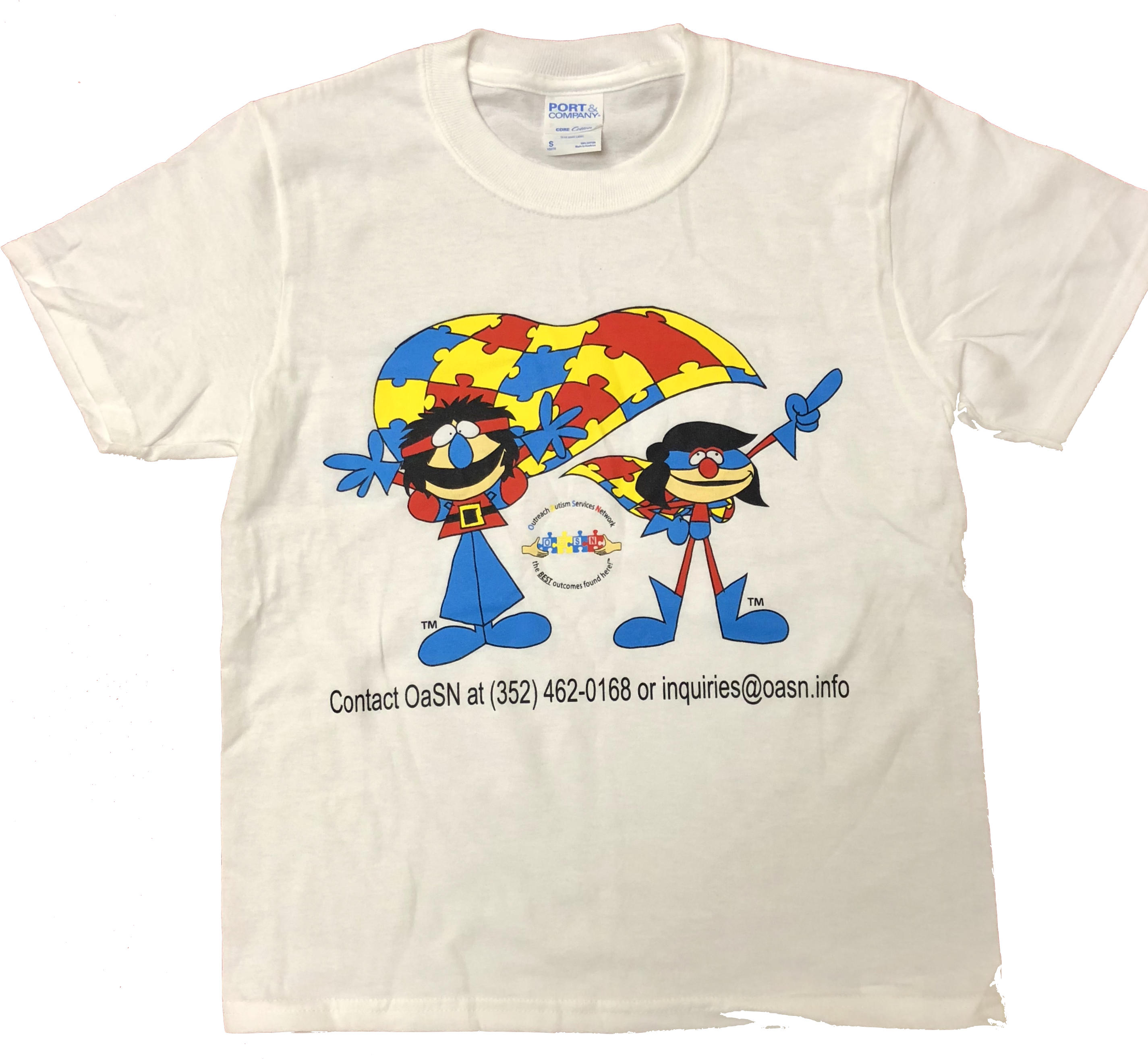 Child Autism Awareness Oasn Themed Super Hero Shirt - Cartoon (2861x2687), Png Download