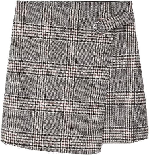 Falda Lana Cuadros - Outfits Con Falda A Cuadros (569x571), Png Download