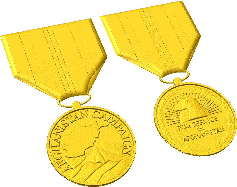 Afghanistan Campaign Medal Style A - Bronze Medal (808x643), Png Download