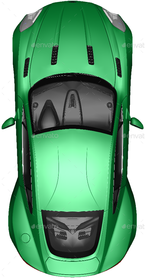 Aston-martin One77 17 - Top Down Car Sprite Png (480x920), Png Download