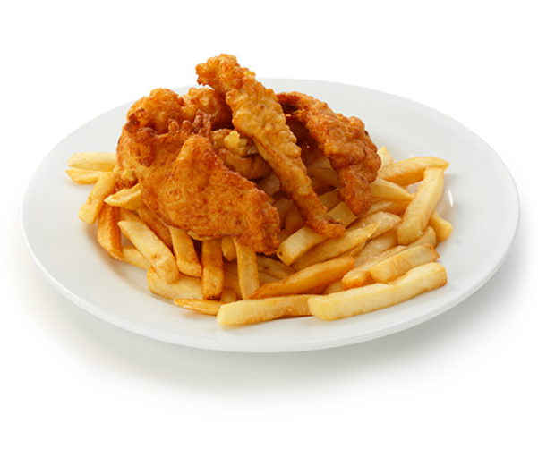 Fish & Chips - Chicken Ranch Melt Denny's (600x600), Png Download