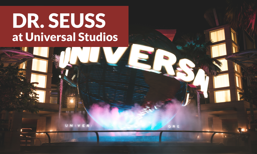 Seuss At Universal Studios - Universal Studios Singapore Night (1000x600), Png Download